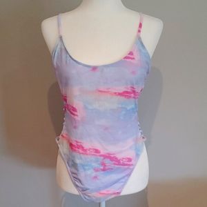 Tye dye style bathing suit